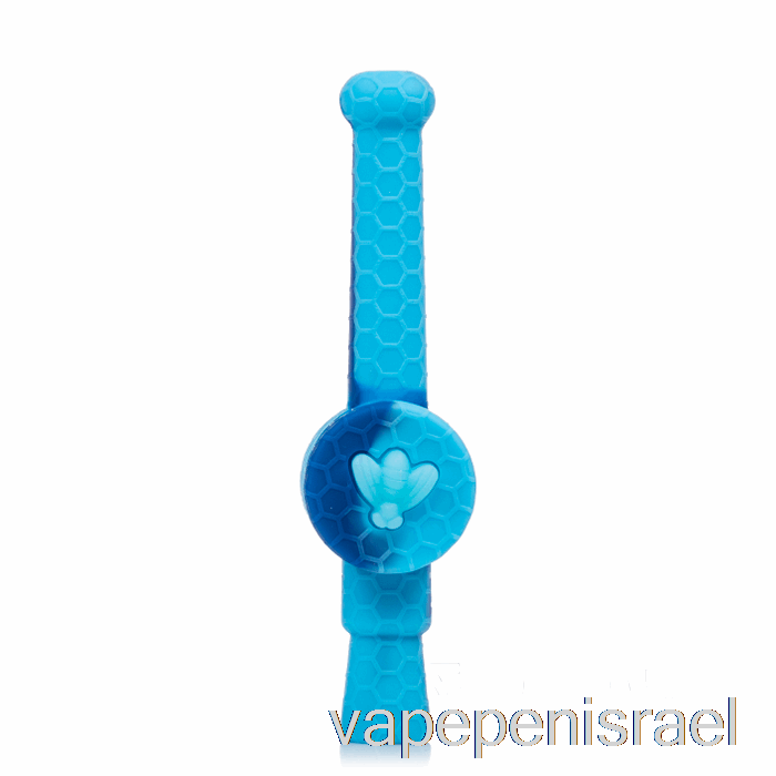 חד פעמי Vape Israel Stratus Reclaimer דבש מטבל סיליקון דב קש שיש כחול (בייבי כחול/כחול)